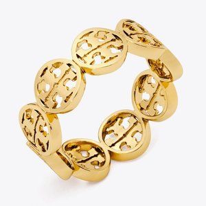 Tory Burch Miller Logo Ring in Tory Gold (18k GOLD PLATING) (NEW)